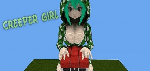 立体 クリーパーカーを着た女の子 World Minecraft 日本マイクラ総合サイト