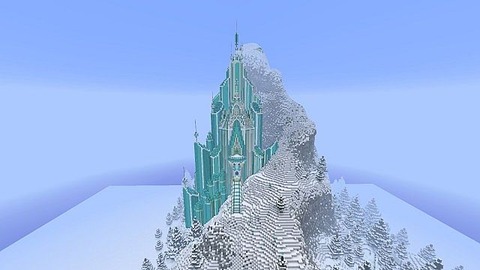 アナと雪の女王 景観 エルサの氷の城 World Minecraft 日本マイクラ総合サイト