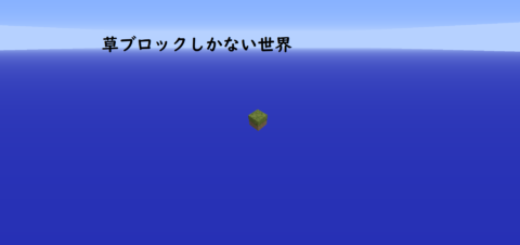 草ブロックしかない世界 World Minecraft 日本マイクラ総合サイト